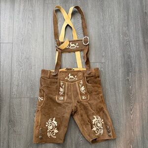 Authentic German Leather Lederhosen - Genuine Suede - Traditional Trachten